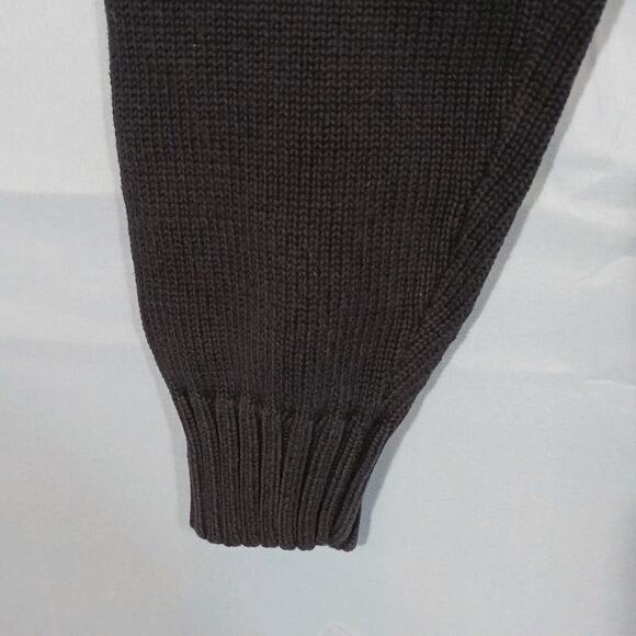 Nautica Mens Sweater XL Blue Wide Gray Stripe 1/4 Zip Long Sleeve Heavy Sweater - Picture 8 of 13